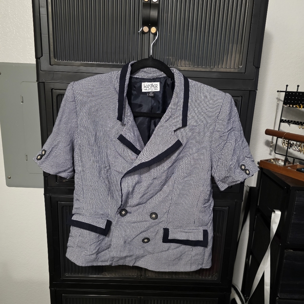 Vintage Kasper Black and White Blazer